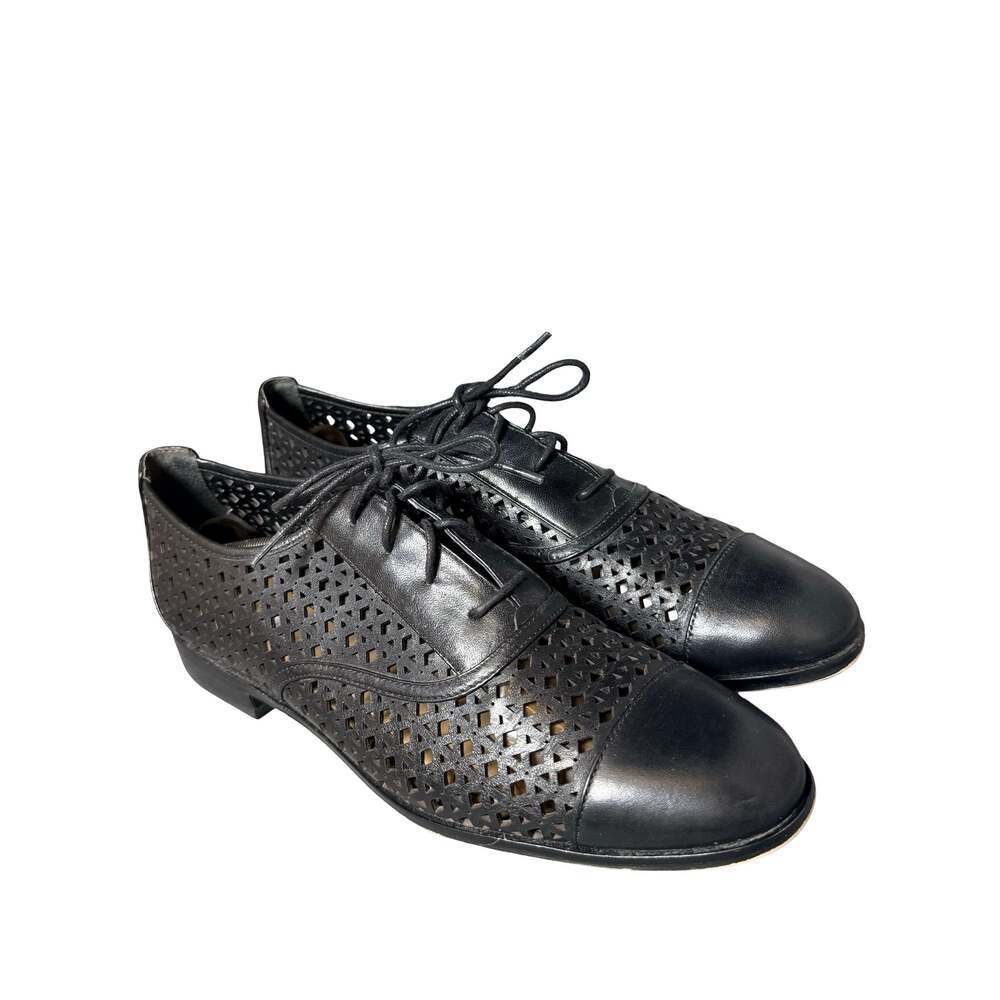 Michael Kors Sunny Lace-Up Perforated Leather Oxford Shoes Size 10M
